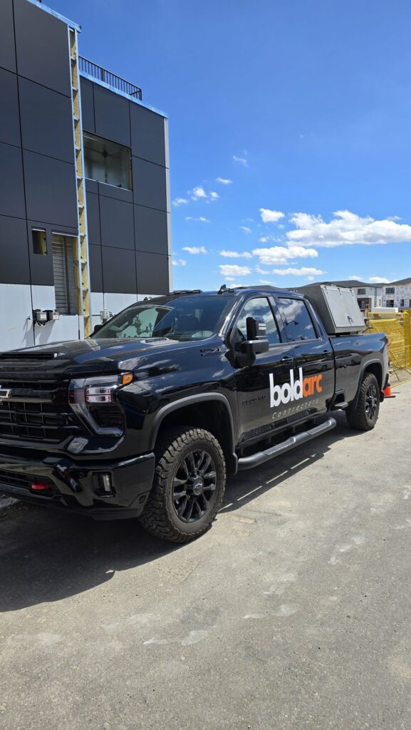 BoldArc welding truck at a commercial jobsite