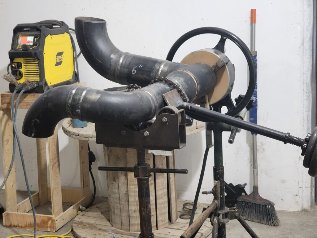 Pipe spool fabrication in a Calgary mechanical room
