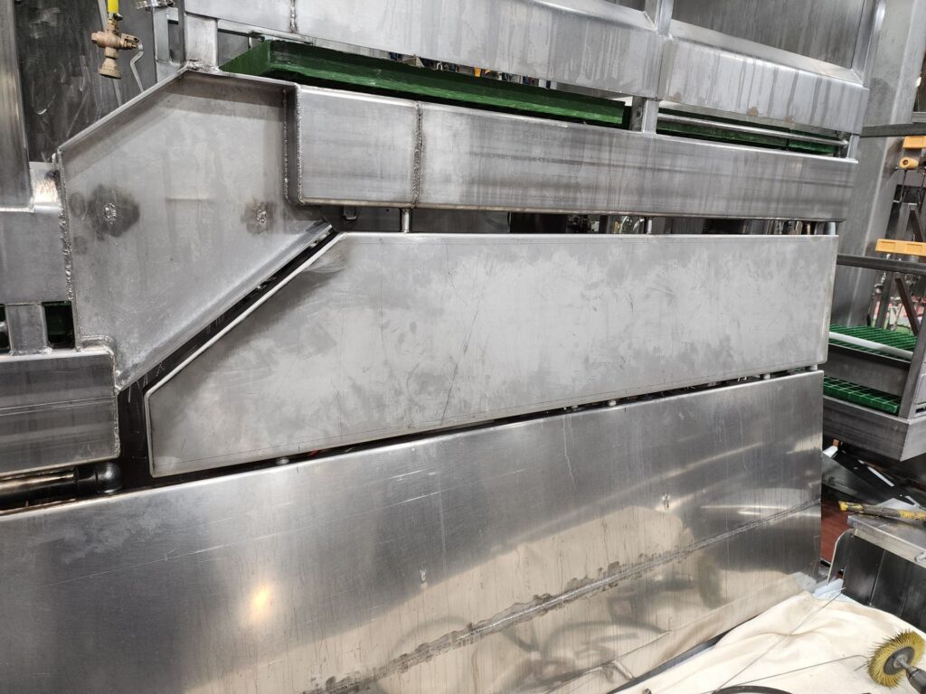 Welded stainless steel equipment panels