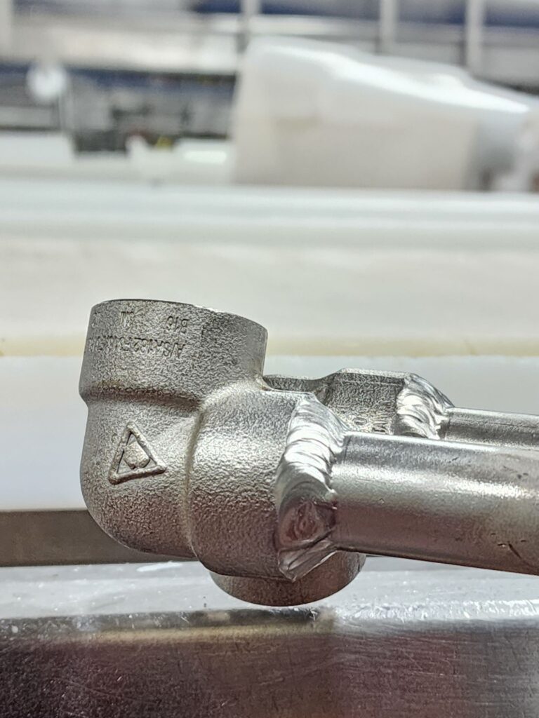 TIG welded stainless steel elbow fitting